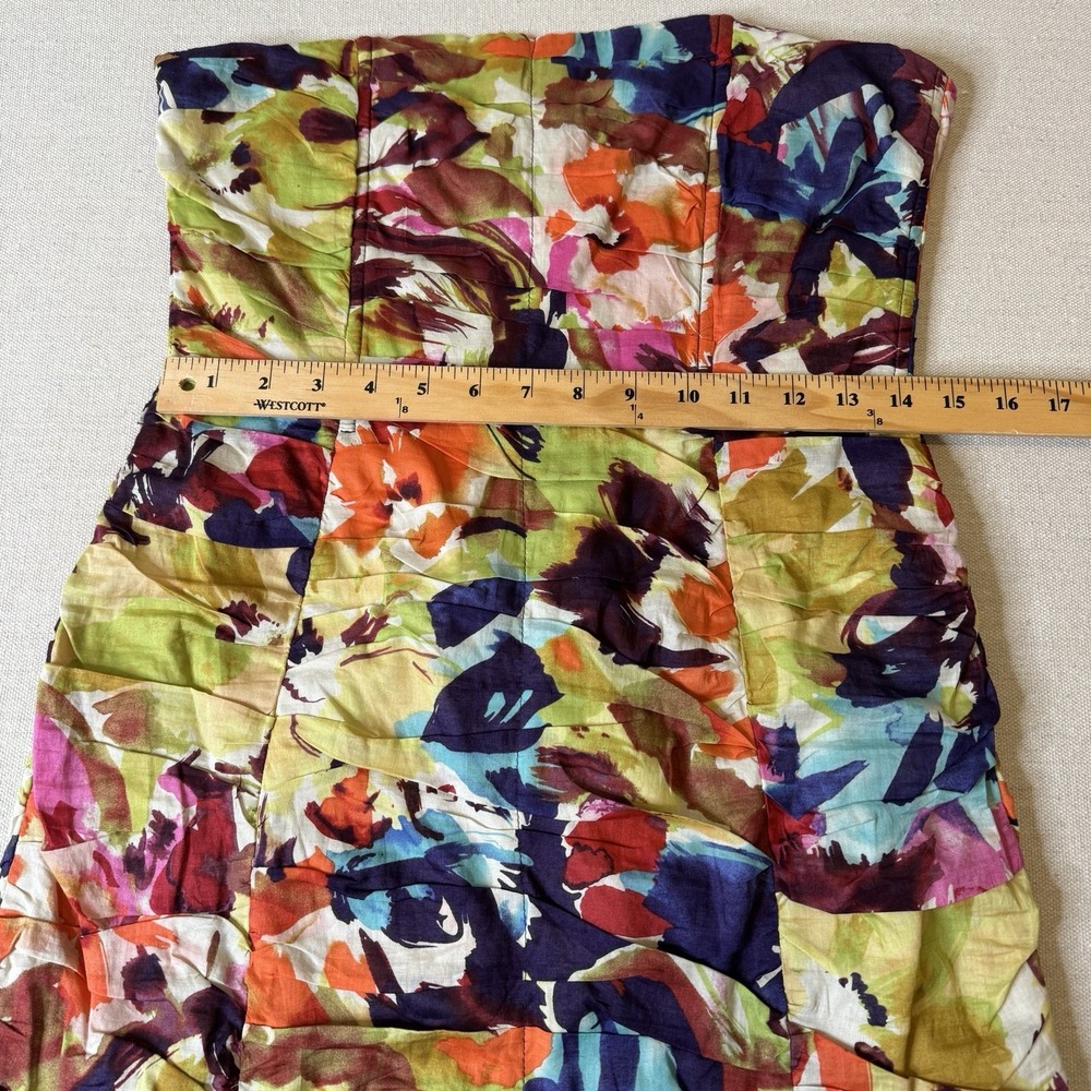 BB DAKOTA by Steve Madden Women's Strapless Mini Fitted Floral Party Dress Sz 10 - Picture 6 of 8
